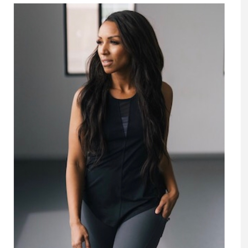 Zyia Black Effortless Tank-Long XXL